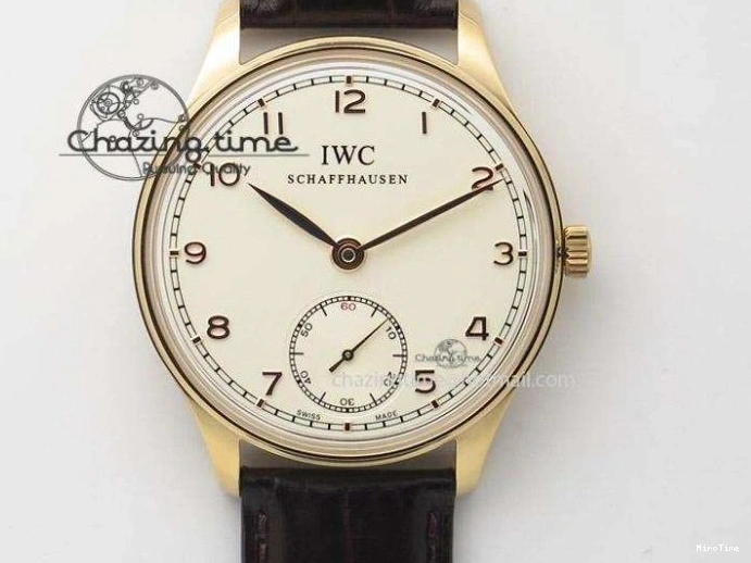 MIROTIME 0322 Sustainable Portuguese IW545408 White Dial ZF 1:1 Best Edition On Dark Blue Leather Strap 7335